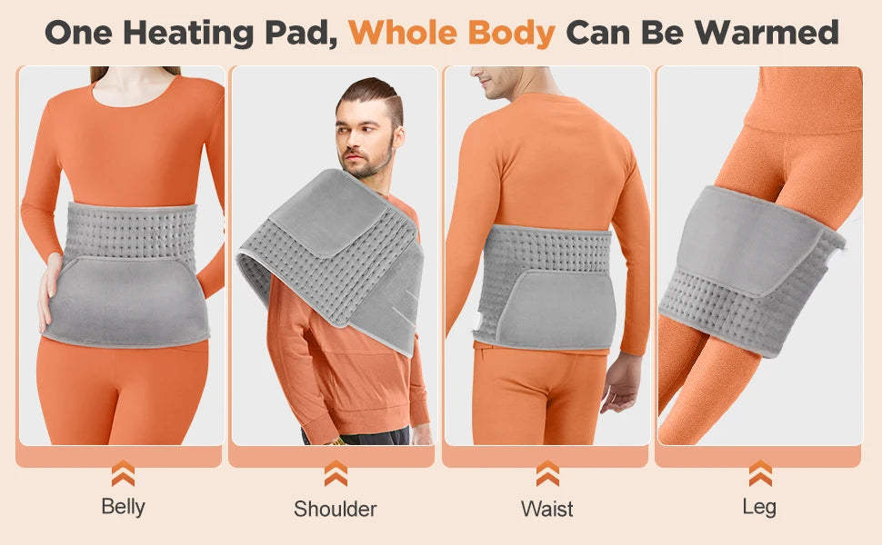 Electric Heating Pad for Period Cramps Winter Warm Blankets Office Camping Hand Waist Back Heat Pad 110V 220V Washable 60*30cm