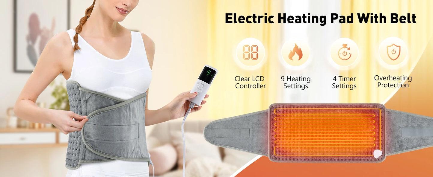 Electric Heating Pad for Period Cramps Winter Warm Blankets Office Camping Hand Waist Back Heat Pad 110V 220V Washable 60*30cm