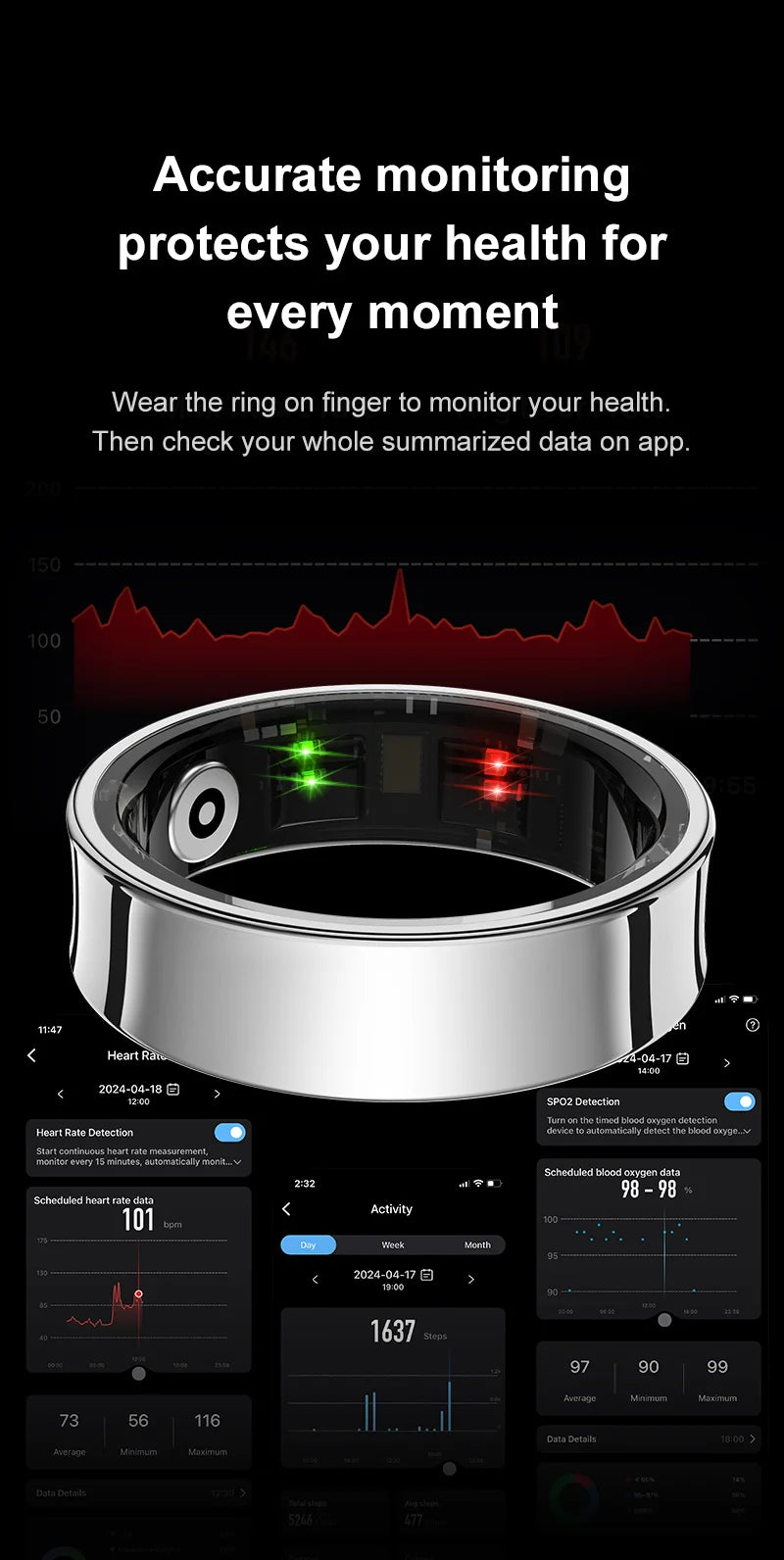 R09 Smart Ring – Track Your Health 24/7, Waterproof & Stylish