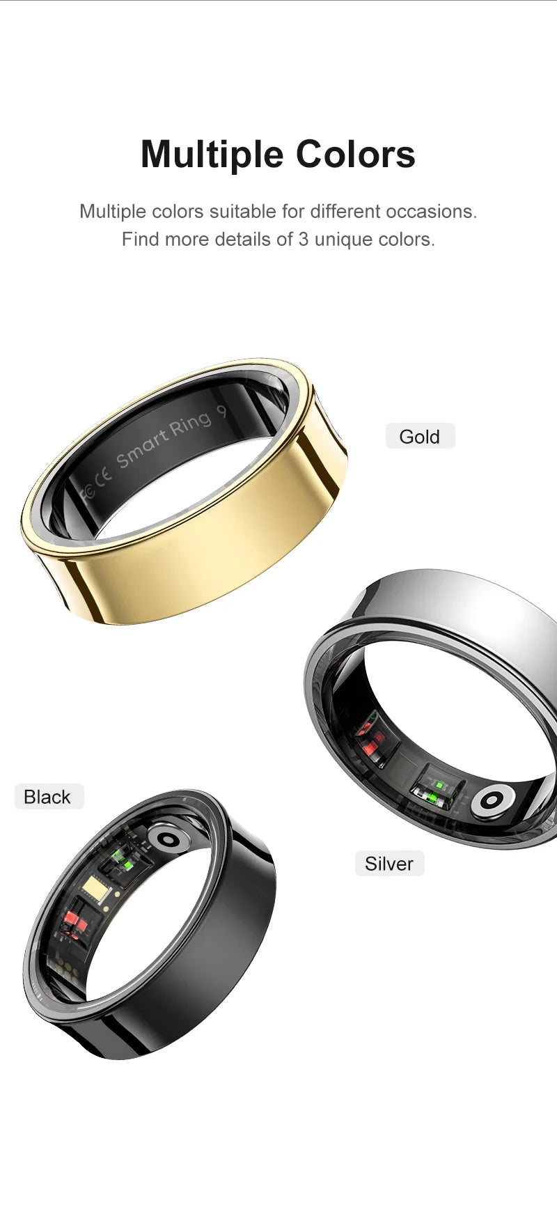 R09 Smart Ring – Track Your Health 24/7, Waterproof & Stylish
