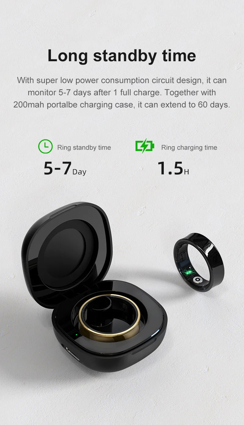 R09 Smart Ring – Track Your Health 24/7, Waterproof & Stylish
