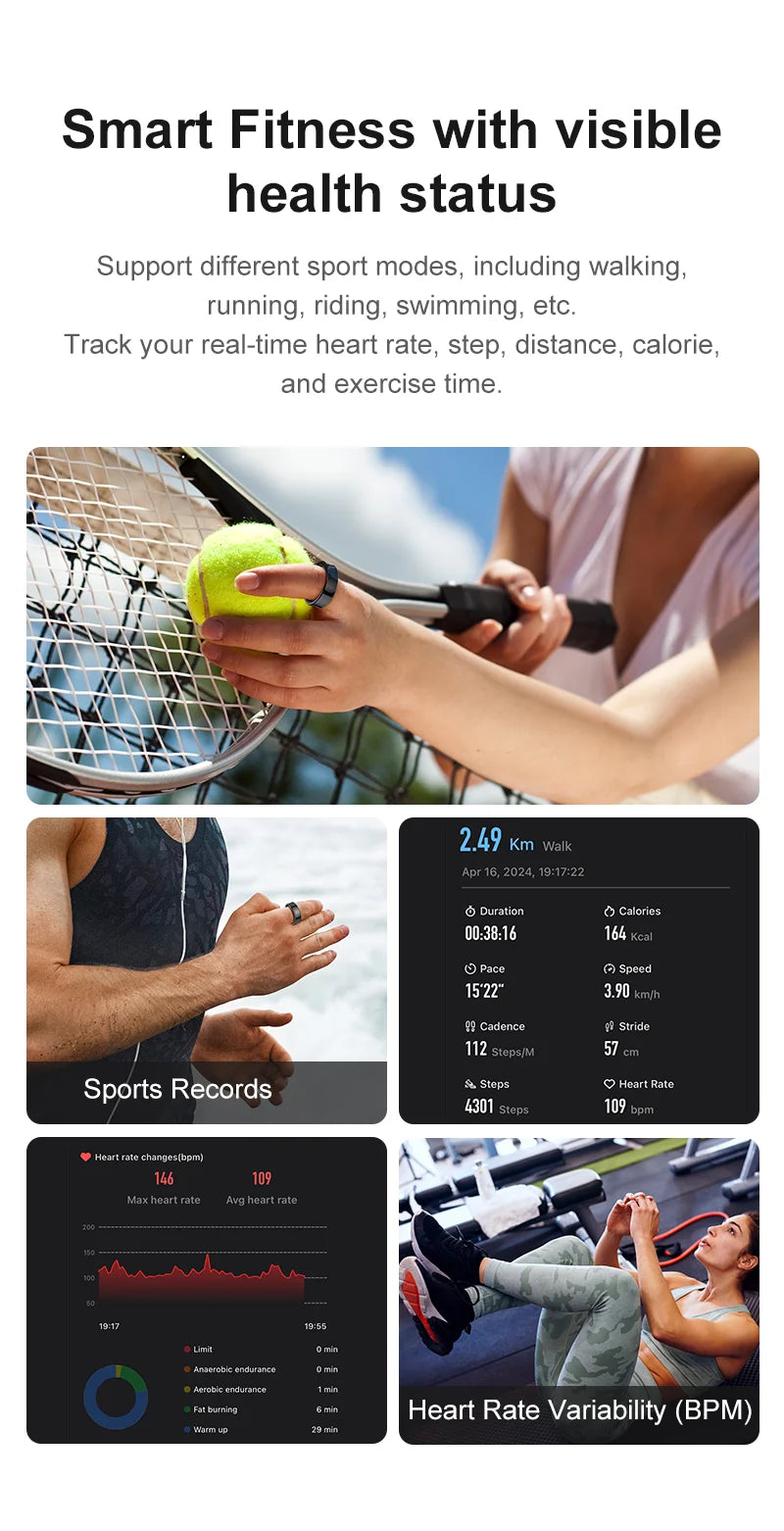 R09 Smart Ring – Track Your Health 24/7, Waterproof & Stylish