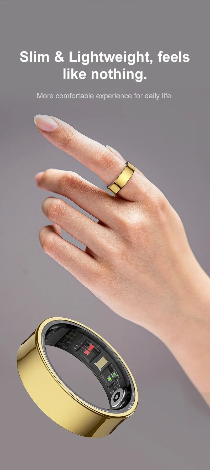 R09 Smart Ring – Track Your Health 24/7, Waterproof & Stylish