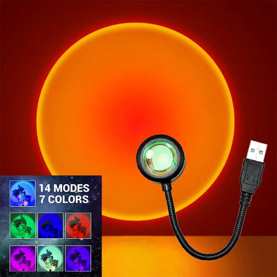 LED Sunset Lamp — Turn Any Room Into a Vibe