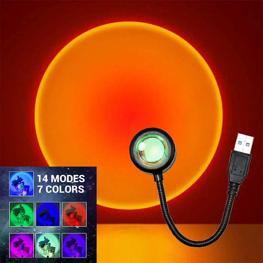 LED Sunset Lamp — Turn Any Room Into a Vibe