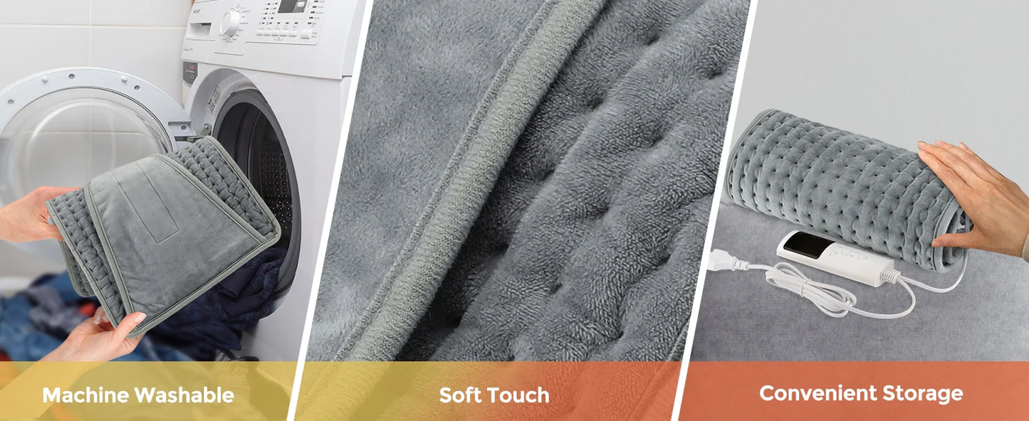 Electric Heating Pad for Period Cramps Winter Warm Blankets Office Camping Hand Waist Back Heat Pad 110V 220V Washable 60*30cm