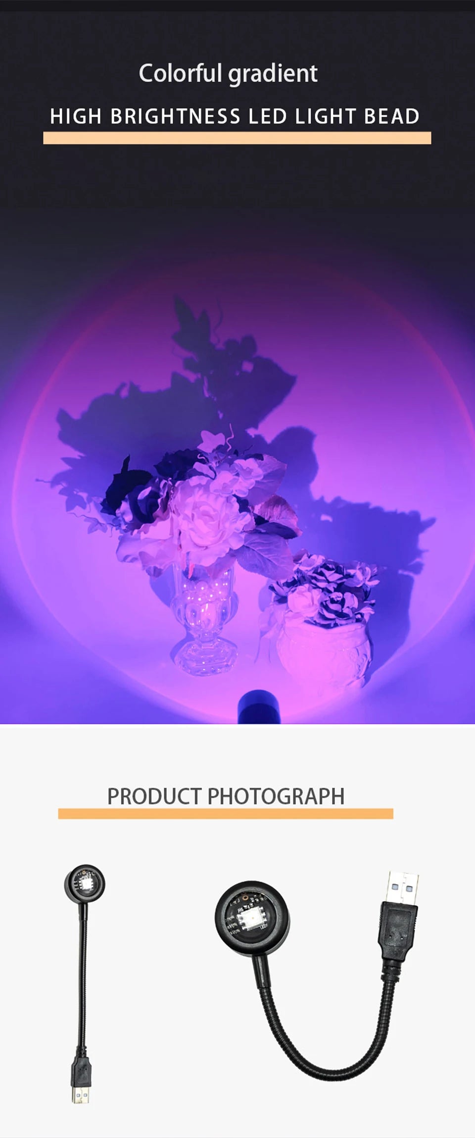 LED Sunset Lamp — Turn Any Room Into a Vibe