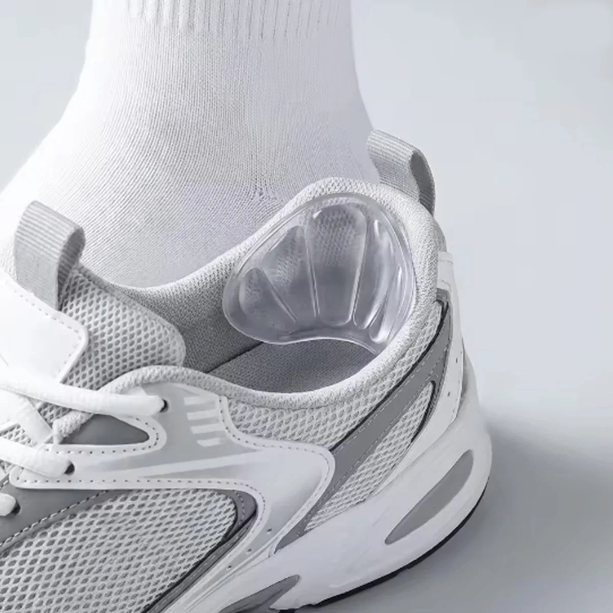 Clear Silicone Heel & Forefoot Cushion Pads, Lightweight Breathable Comfort Inserts for High Heels & Sneakers Unisex
