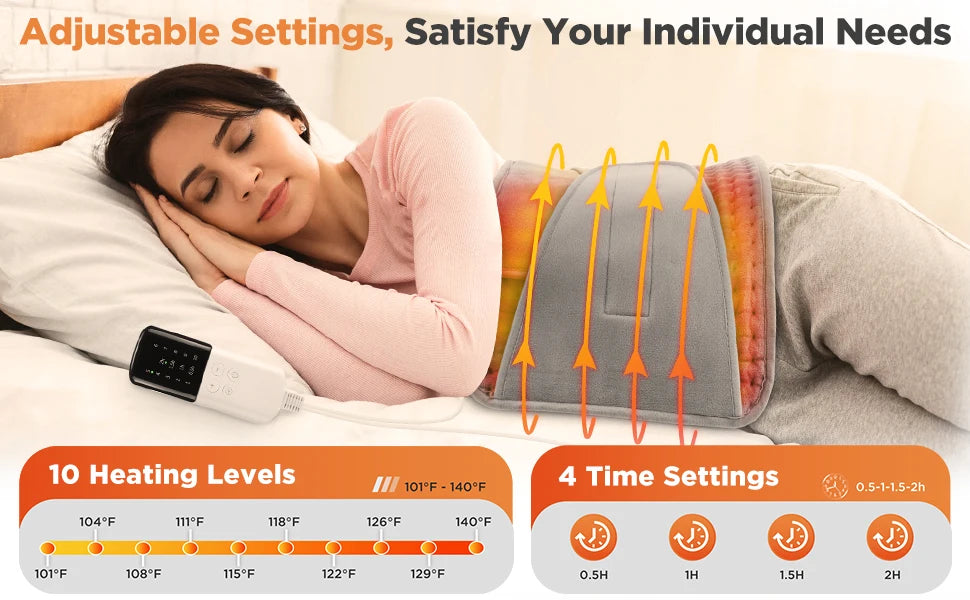 Electric Heating Pad for Period Cramps Winter Warm Blankets Office Camping Hand Waist Back Heat Pad 110V 220V Washable 60*30cm