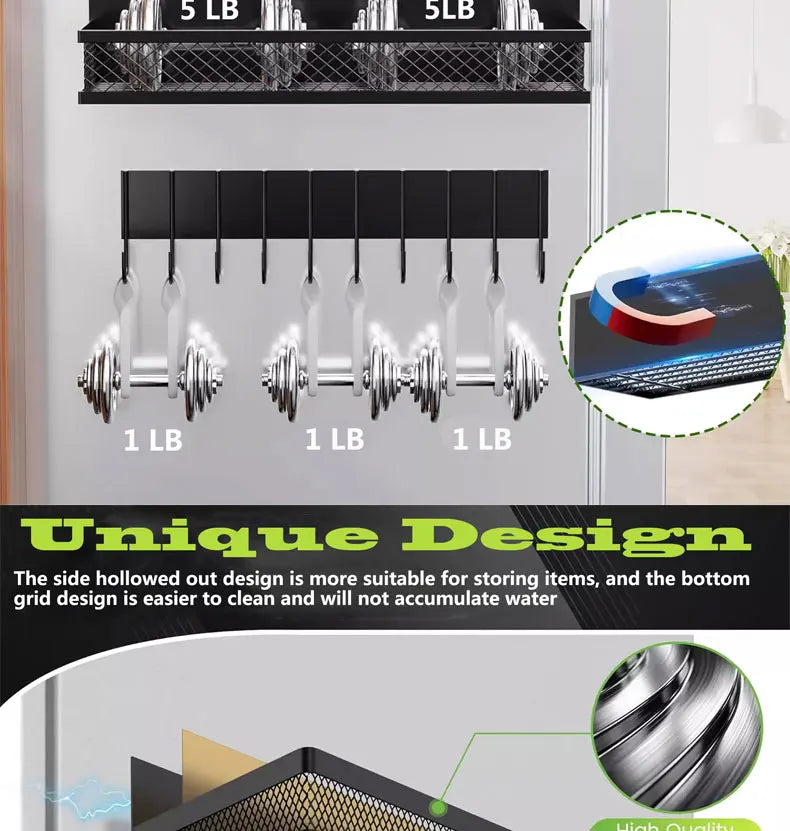 Metal Magnetic Spice Storage Rack for Refrigerator Oven Magnetic Fridge Shelf for DIY Kitchen Spice Organizer Magnetic Shelf