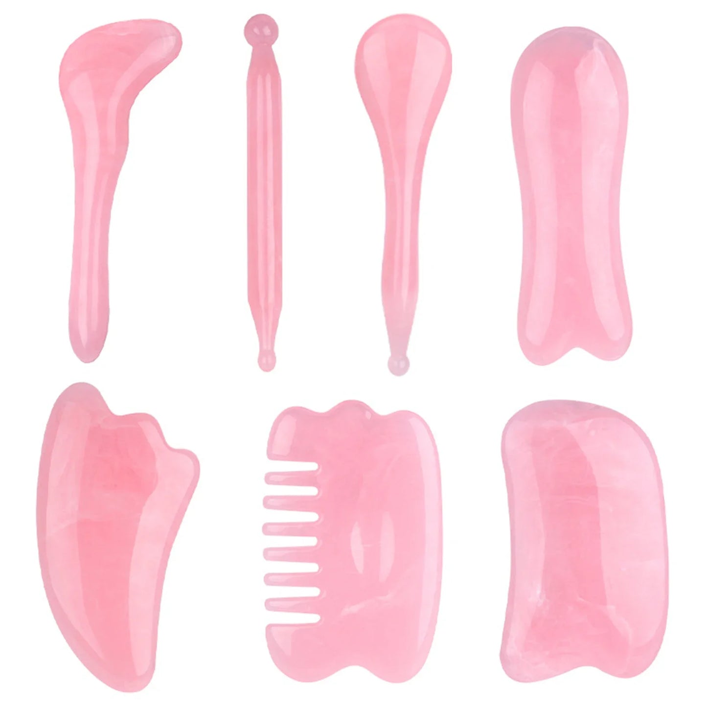 7-Piece Premium Resin Gua Sha & Massage Tool Set