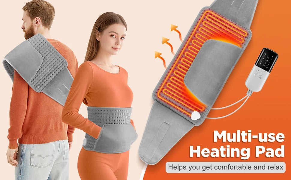 Electric Heating Pad for Period Cramps Winter Warm Blankets Office Camping Hand Waist Back Heat Pad 110V 220V Washable 60*30cm