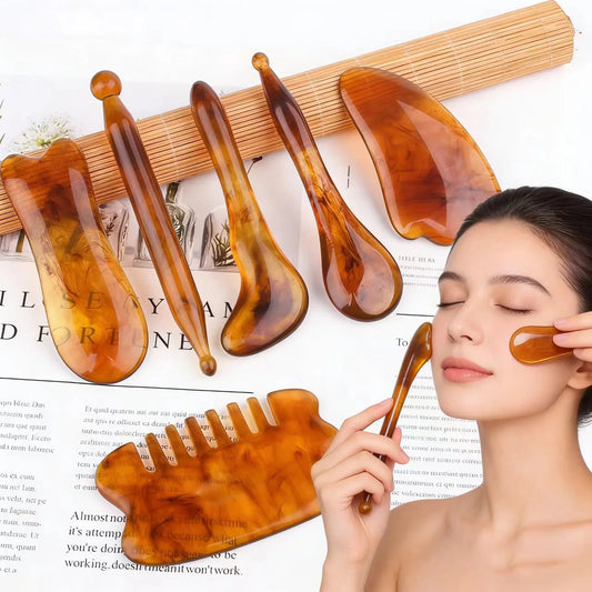 7-Piece Premium Resin Gua Sha & Massage Tool Set